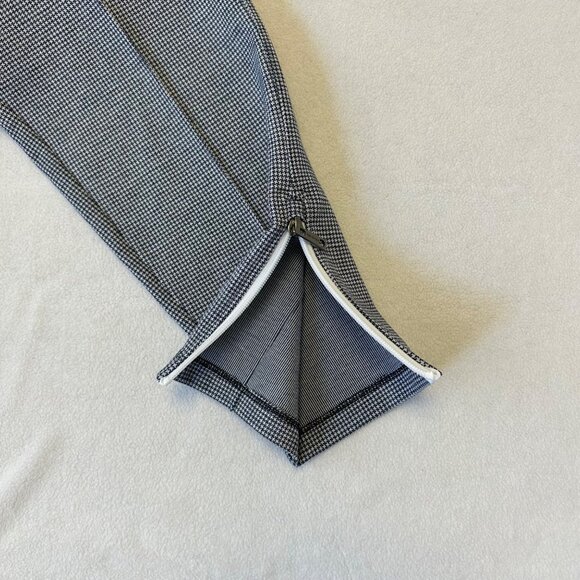 Todd Snyder Mens Houndstooth Track Pant Blue White Ankle Zip Stretch Size Medium - Picture 9 of 16